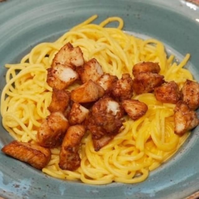 Spaghetti a La Huancaina.