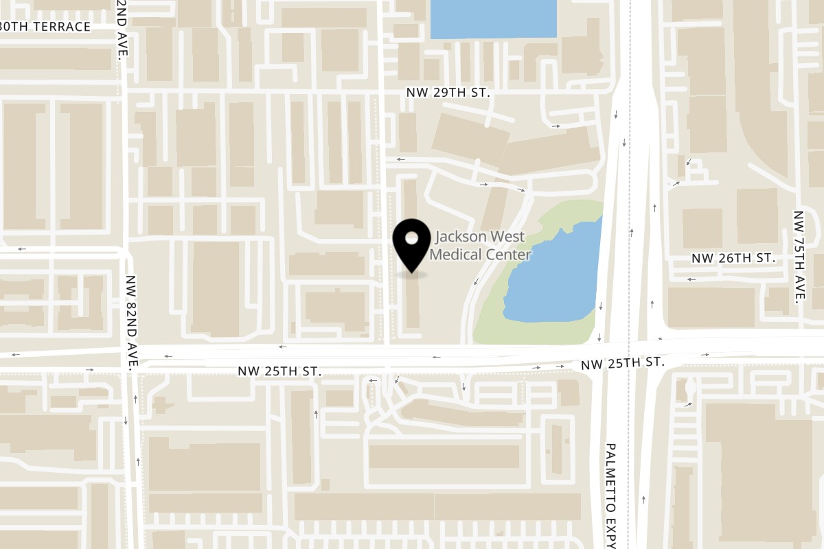 Map showing the location of Divino Ceviche on 2629 NW 79th Ave in Doral